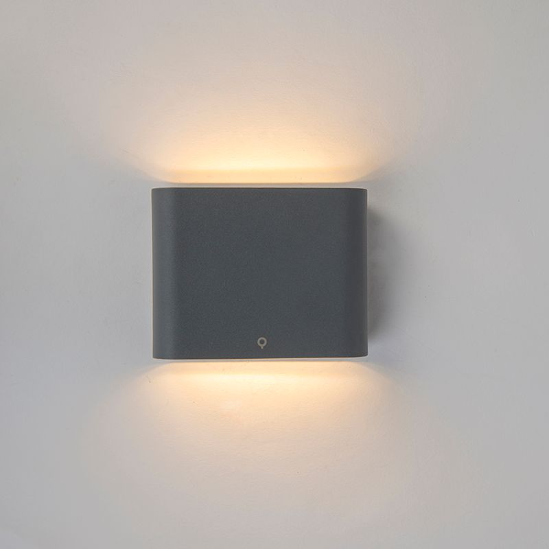 Moderne wandlamp donkergrijs 11,5 cm incl. LED IP65 - Batt