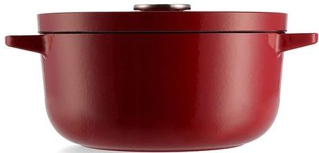 KitchenAid braadpan 22cm - geëmailleerd gietijzer - keizer rood - rond