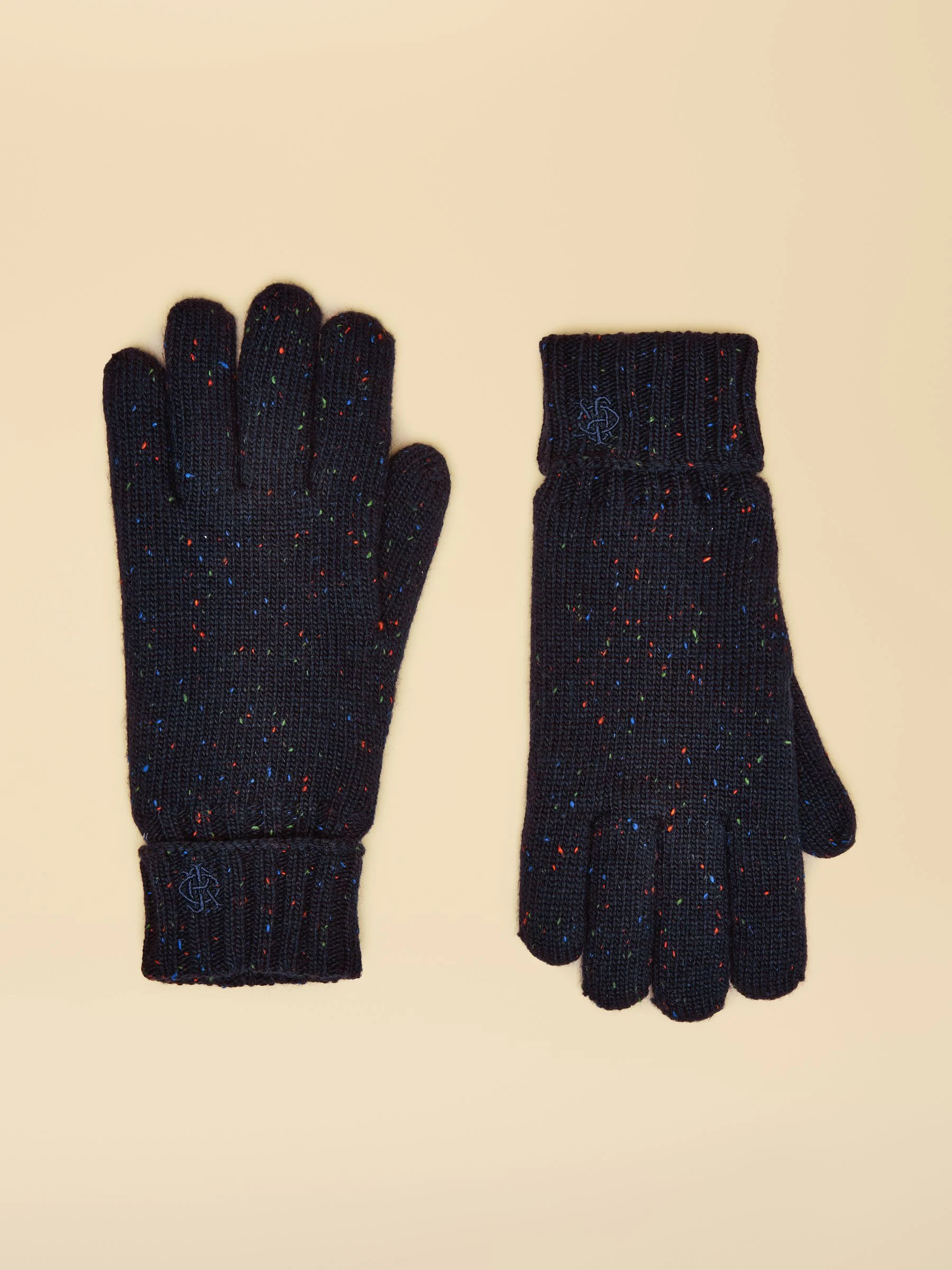 Marineblauw - Joules Hammond Lined Gloves