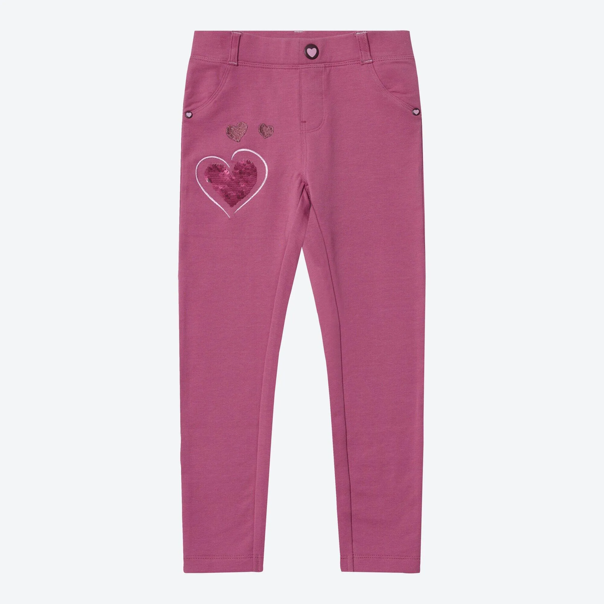 Mädchen-Sweat-Leggings mit Wendepailletten