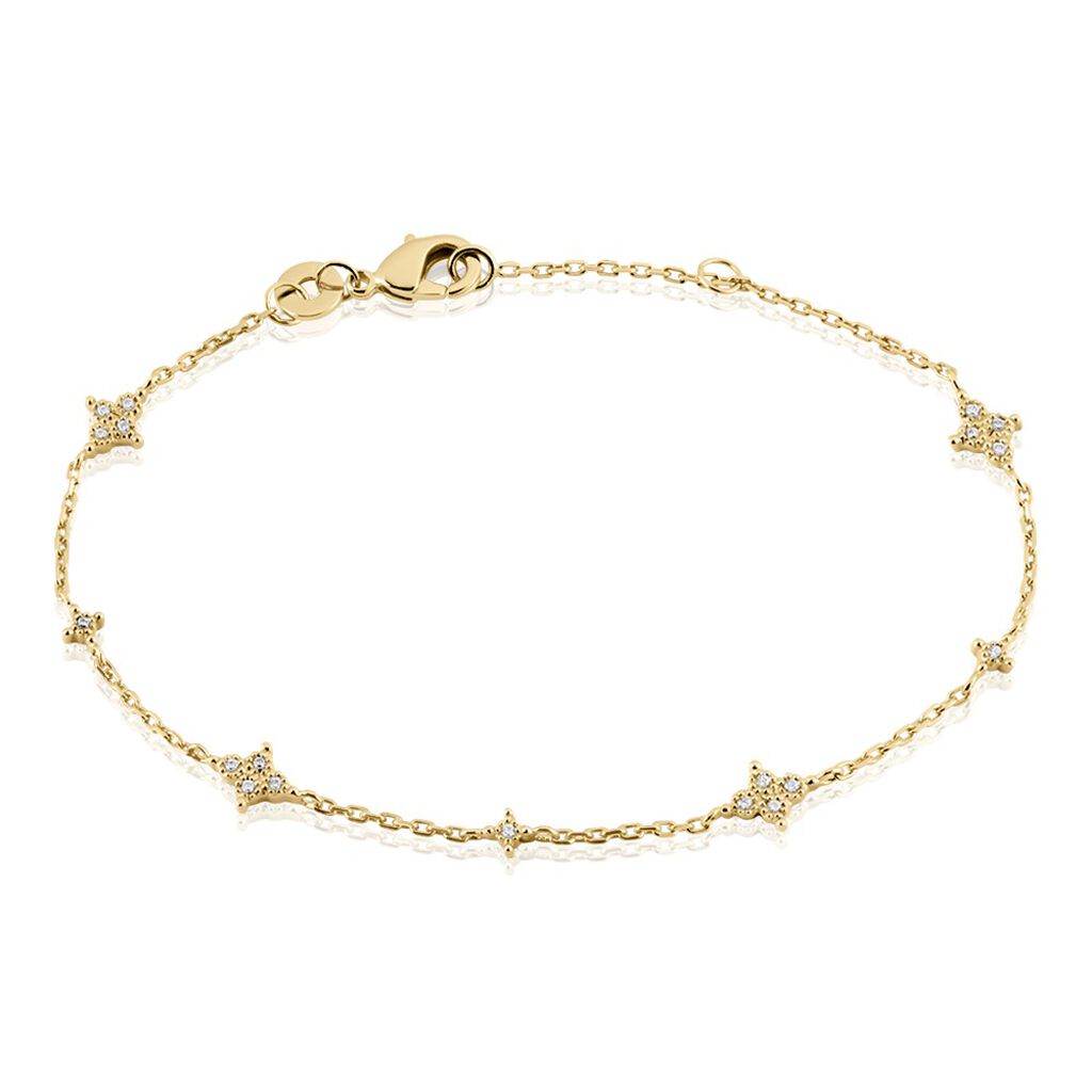 Bracelet Ziha Plaqué Or Jaune Oxyde De Zirconium