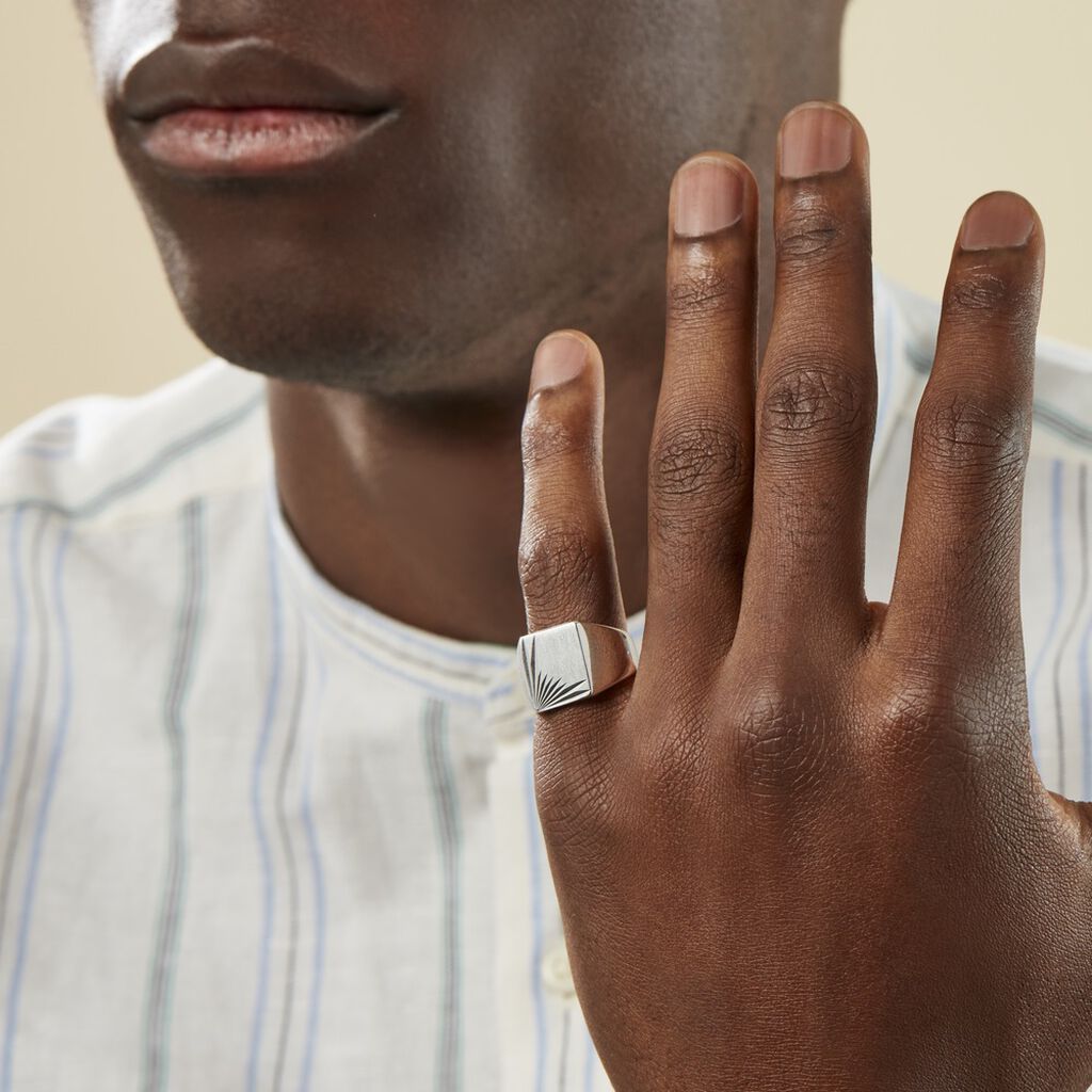 Chevalière Henry Argent Blanc