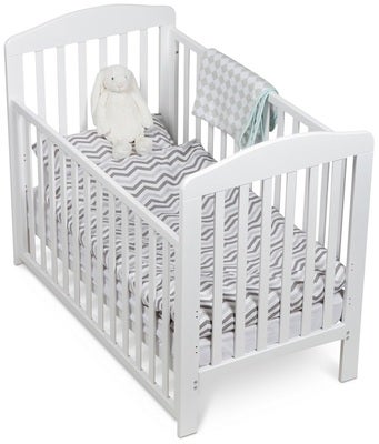 JLY ELLA Dream Lux Sprinkelseng Dropside med Babymatex Madrass 60x120, Hvit