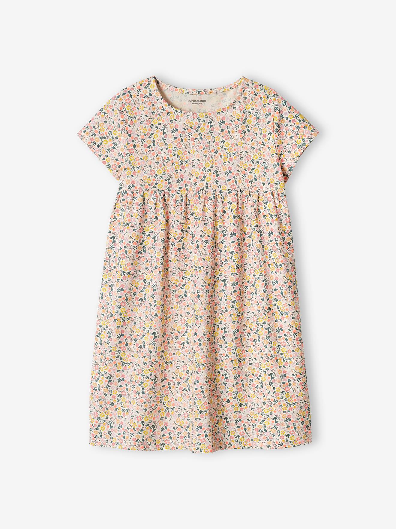Conjunto de vestido e casaquinho infantil, azul médio liso