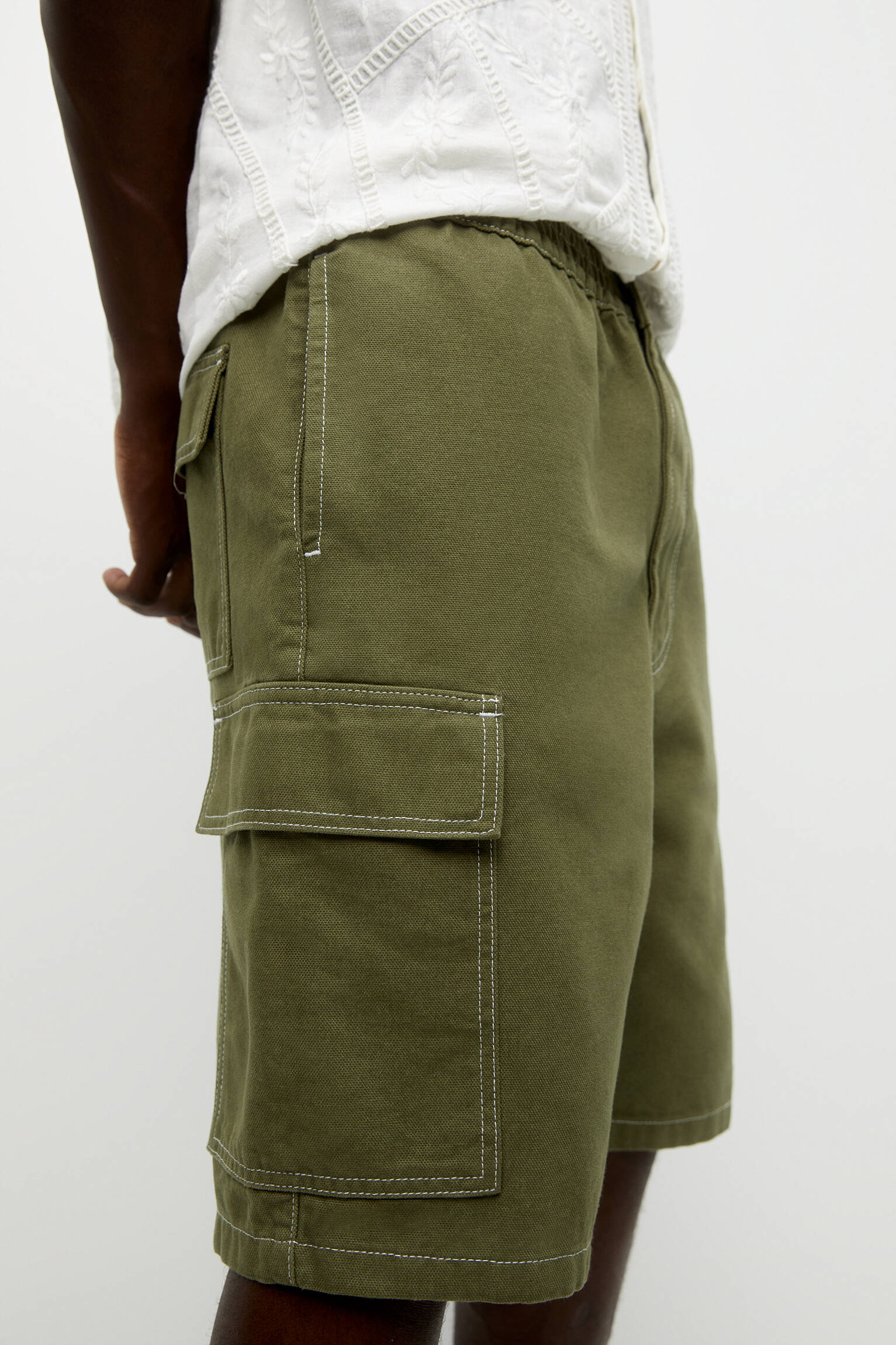 Bermuda cargo oversized STWD - Cáqui