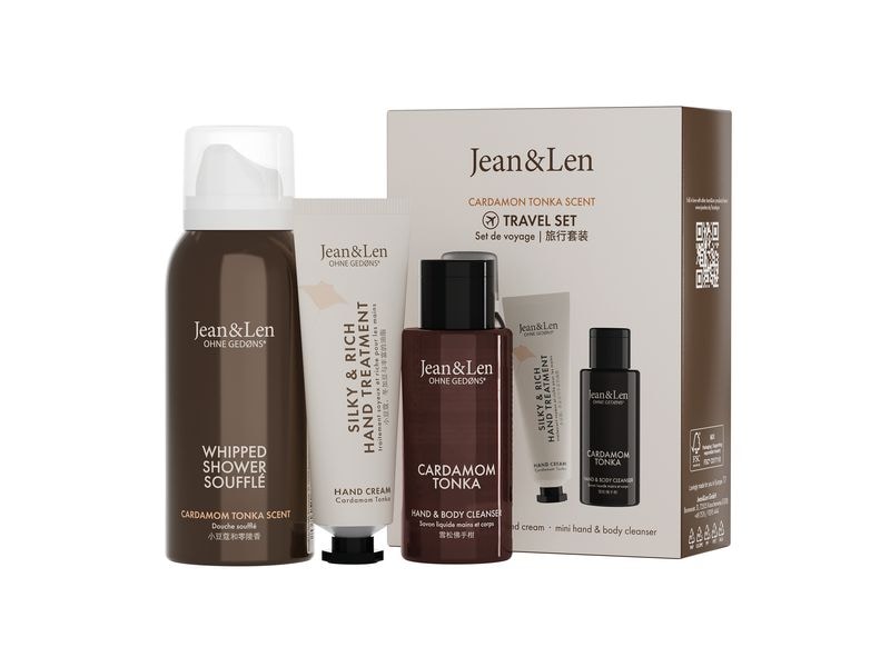 Jean & Len Geschenkset Kardamom & Tonka Geschenkbox mit hochwertigen Körperpflegeprodukten