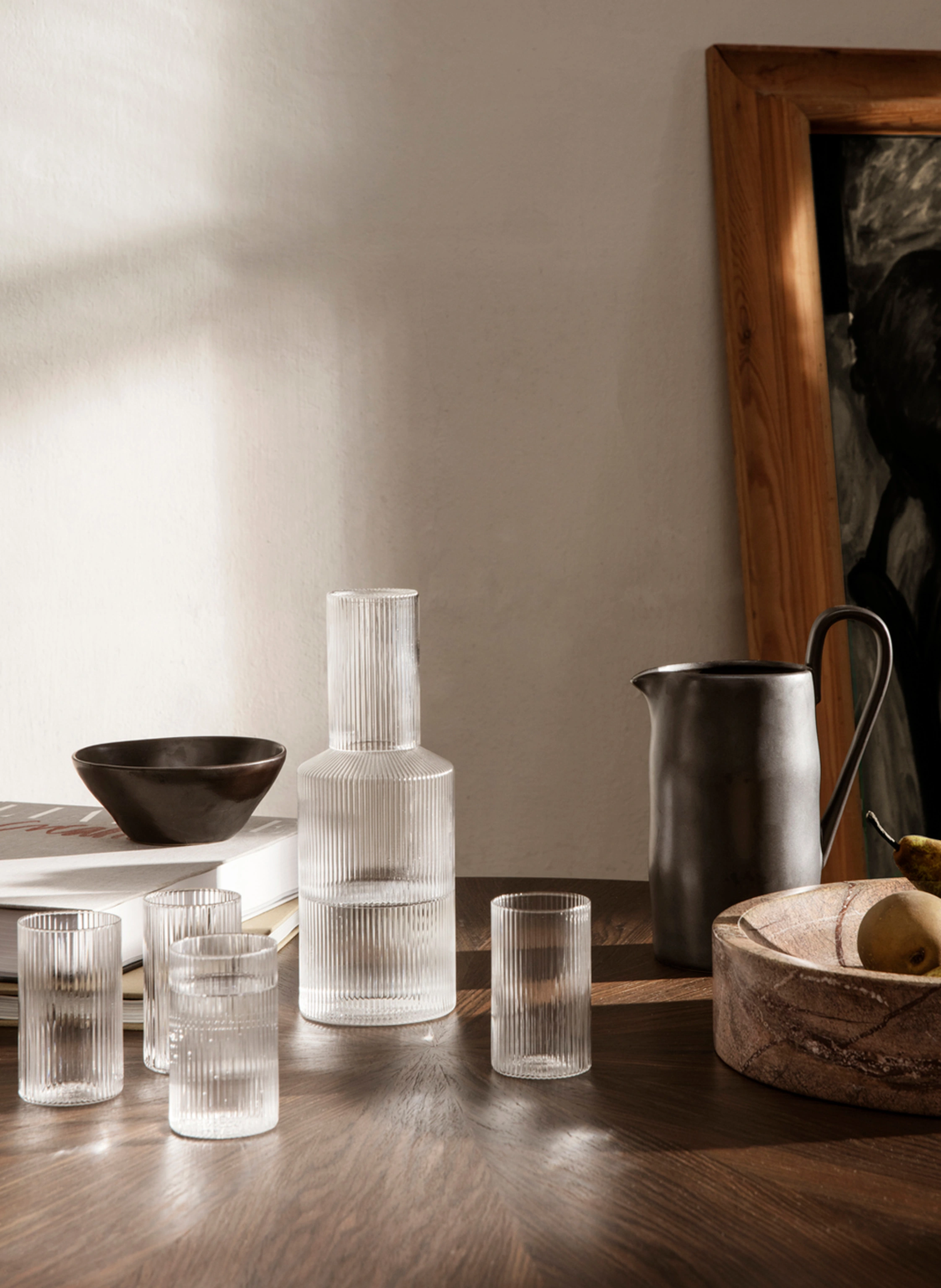Ferm LIVING 4er-Set Wassergläser RIPPLE
