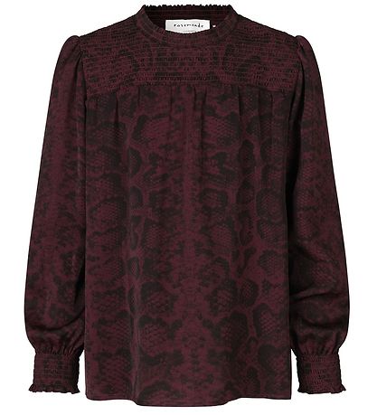 Rosemunde Pullover - Recyceltes Polyester - Merlot Snake Print