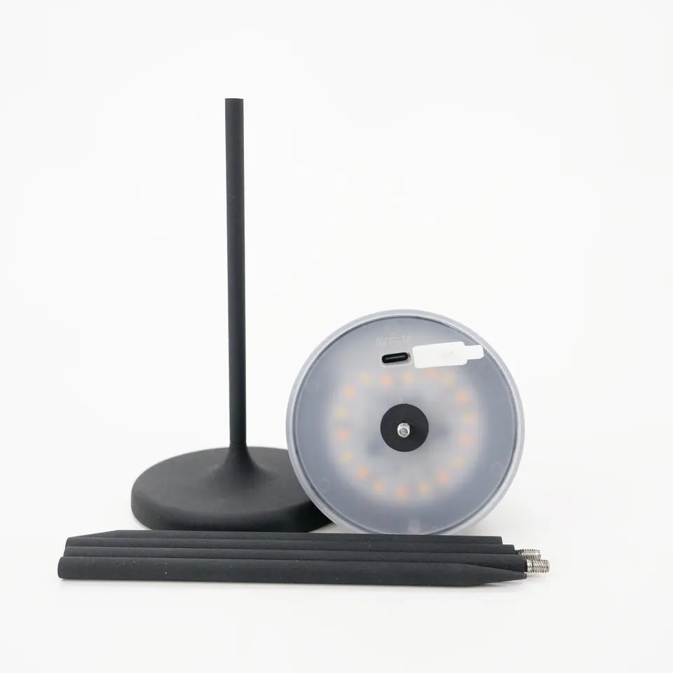 EGLO Mannera-S Tafellamp/Priklamp - USB-C - H 20 cm - Zwart