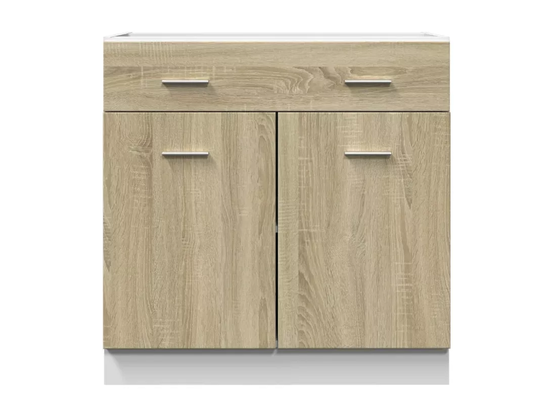 Armoire de plancher tiroir Chêne sonoma 80x46x81,5 cm Aggloméré