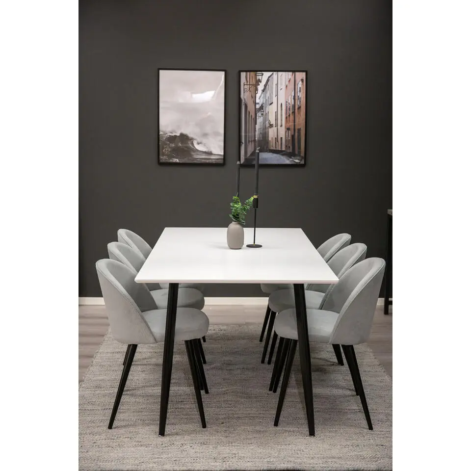Eettafel Zwart Hout - 180x90x75cm - Polar