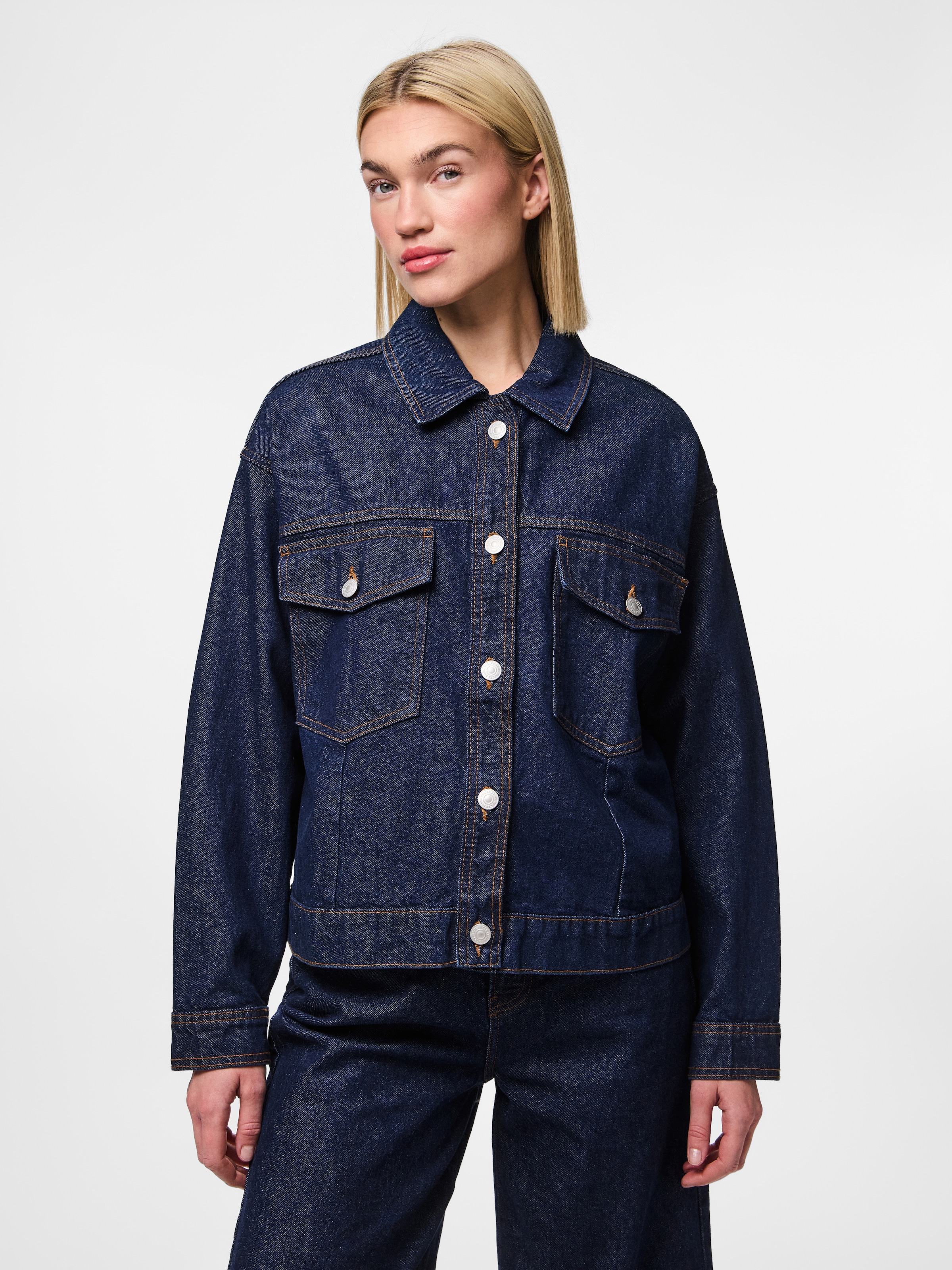pieces Jeansjacke »PCELMA DENIM JACKET NOOS BC« ohne Kapuze