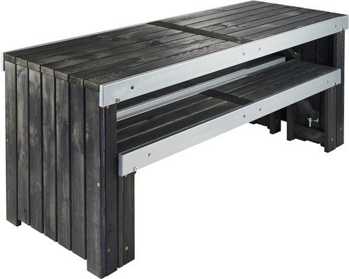 Provence houten tuinset, 8-zits, 3-delig, grijs