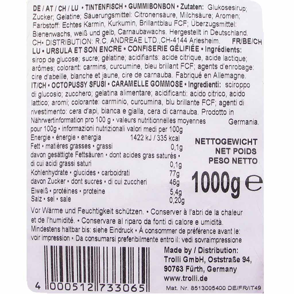 Trolli Octopus Tintenfisch 1kg Fruchtgummi MHD:23.3.26