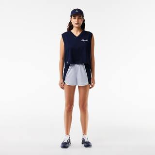 Crop top Sport Ultra-Dry avec imprimé Lacoste T-Shirts - Bleu - Lacoste - Femme