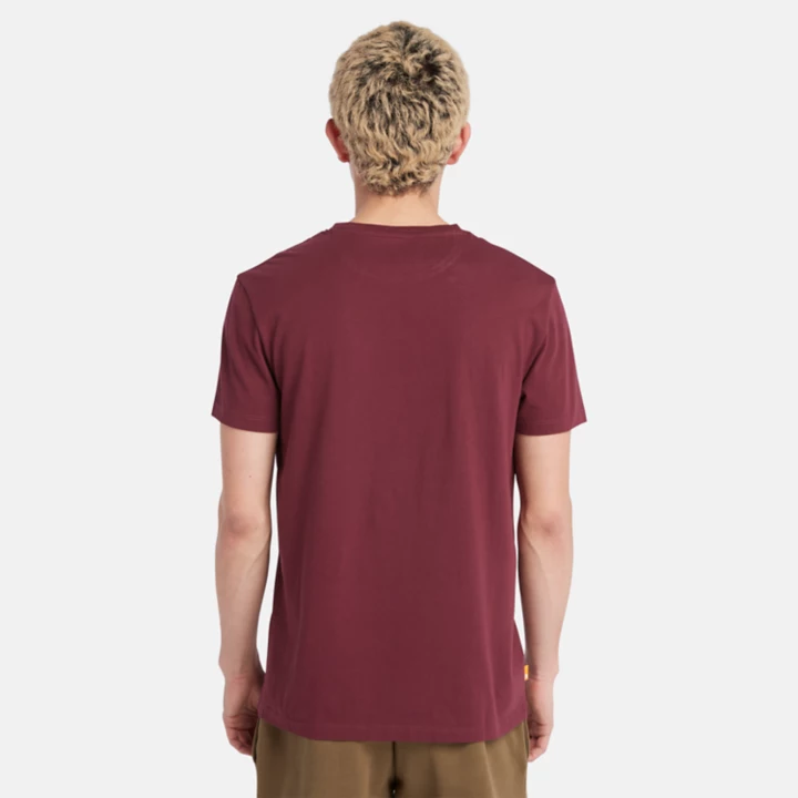 Camiseta Dunstan River Crewneck Masculina na Cor Borgonha