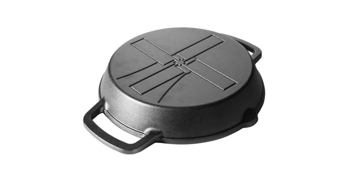 The WindmillSkillet L met 2 handvatten bak-/braadpan  (Zwart, Ø 25 cm)
