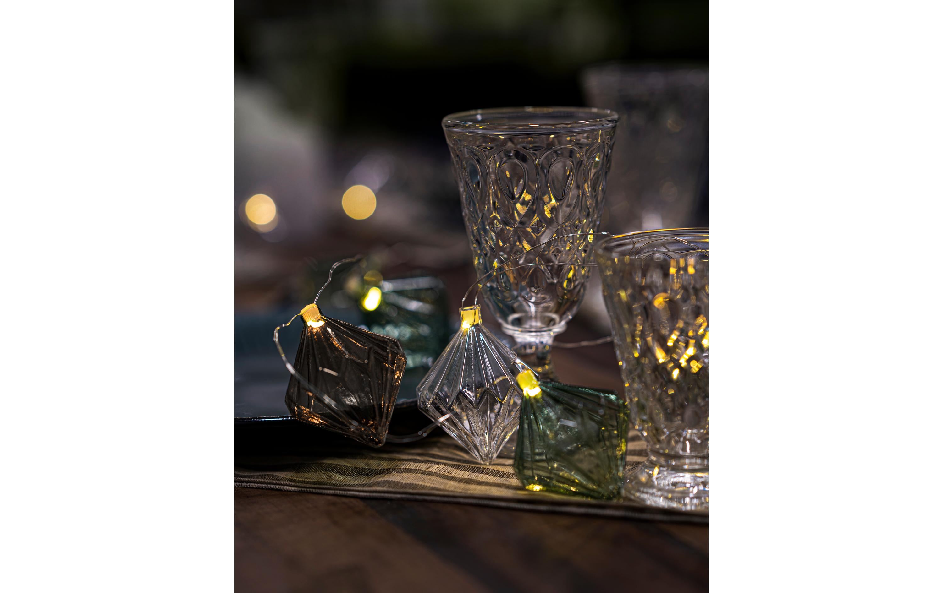LED-Lichterkette Nellie, 8 LEDs, 1.3 m, BraunLichterkette mit 8 Lämpchen aus Glas