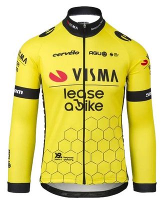Maillot Manches Longues Replica Visma Lease Noir / Jaune