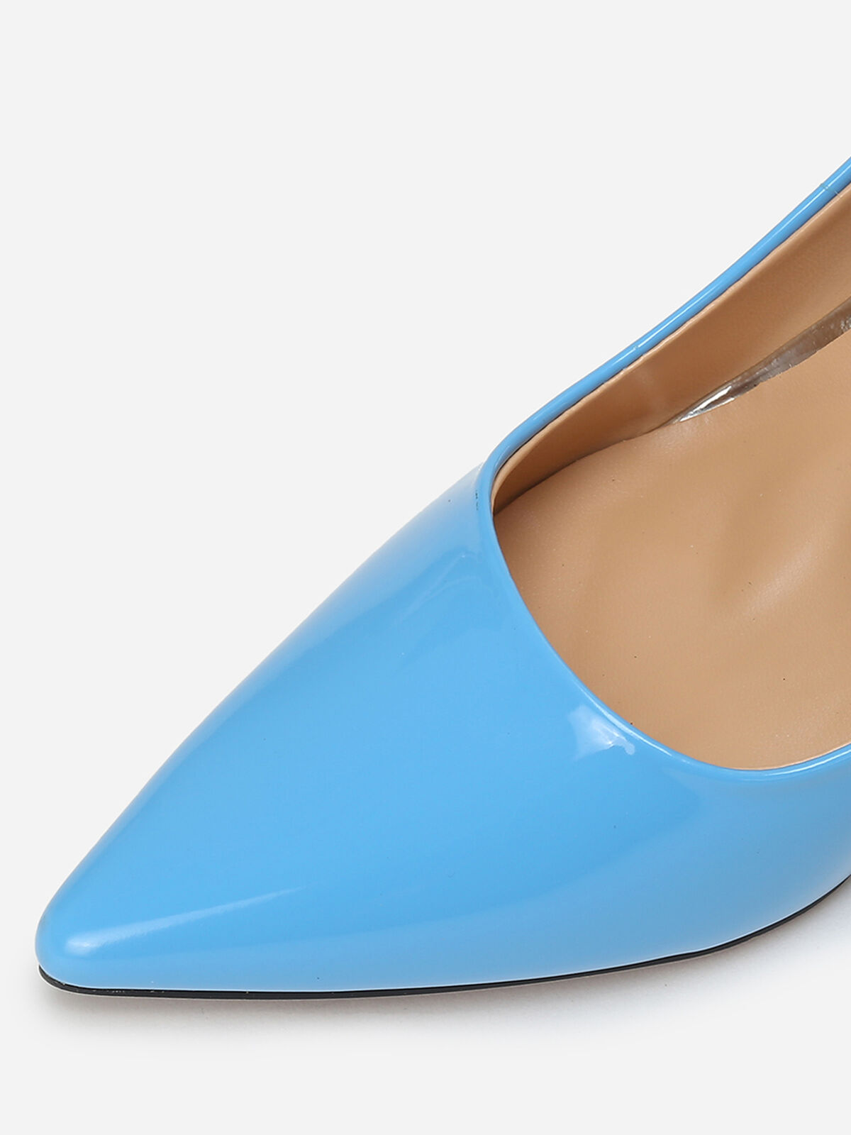 Escarpins vernis à talon aiguille- Turquoise