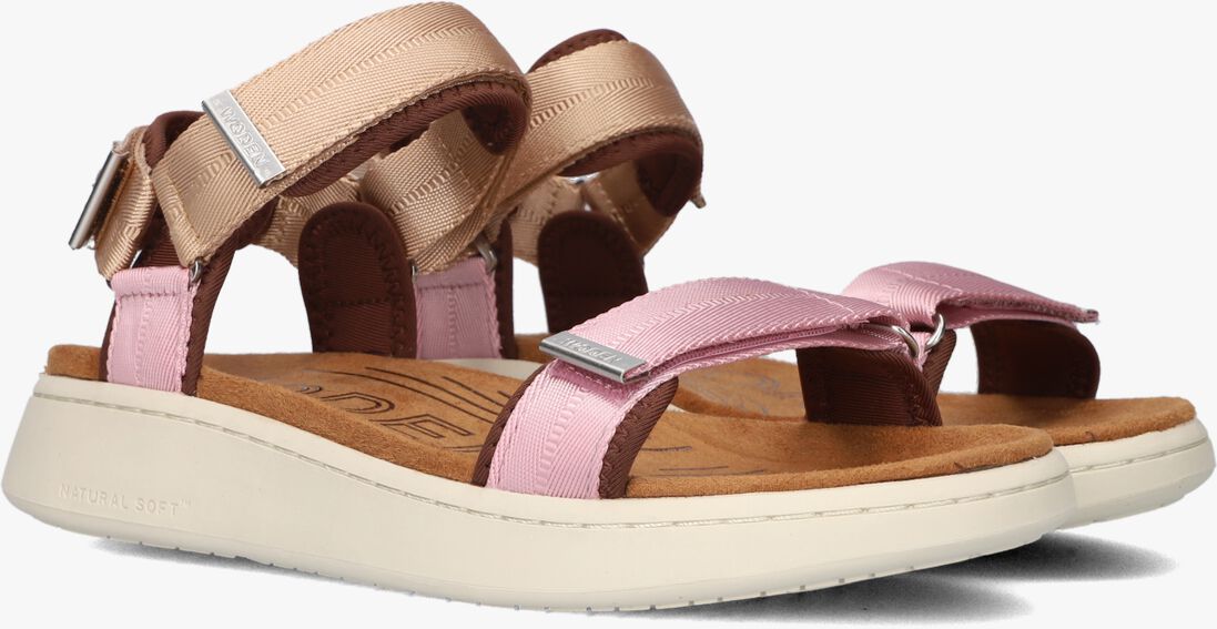 WODEN roze woden sandalen line