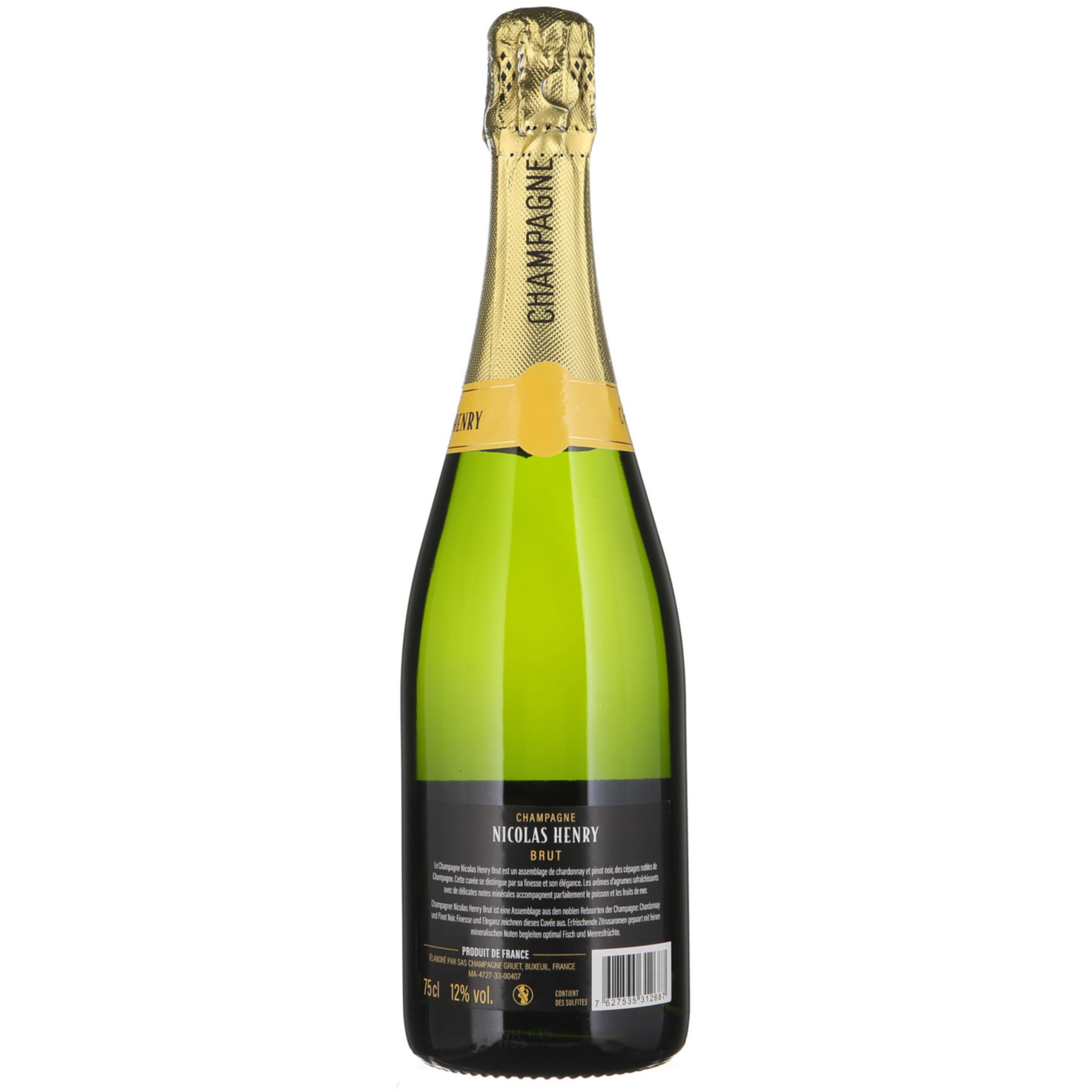 Champagne AOC Nicolas Henry Brut -75cl