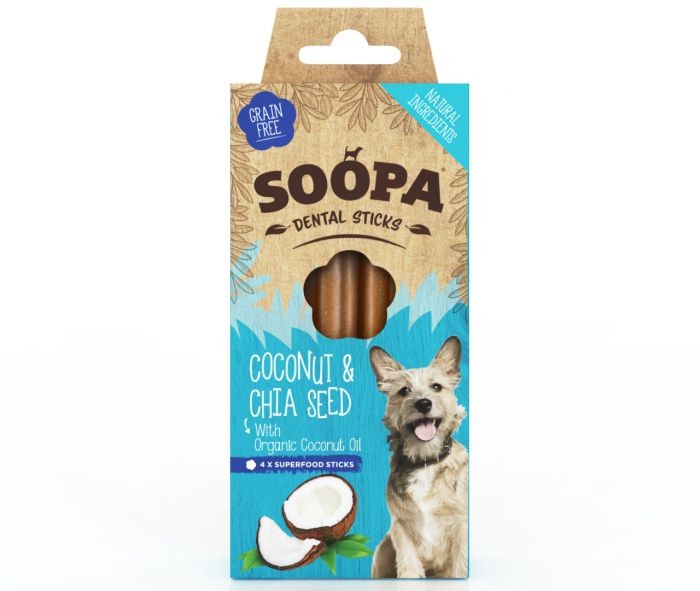 SOOPA - BLAND 3 FOR 108 - Dental Sticks Cocont & Chia Seed 100g