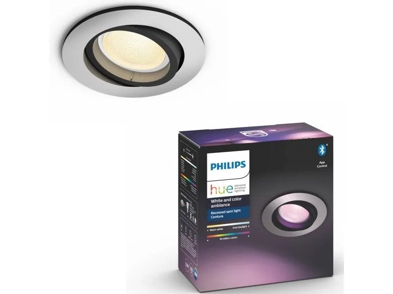 Philips Hue White Color Ambiance Centura Indbygningsspot Rund Aluminium - BT