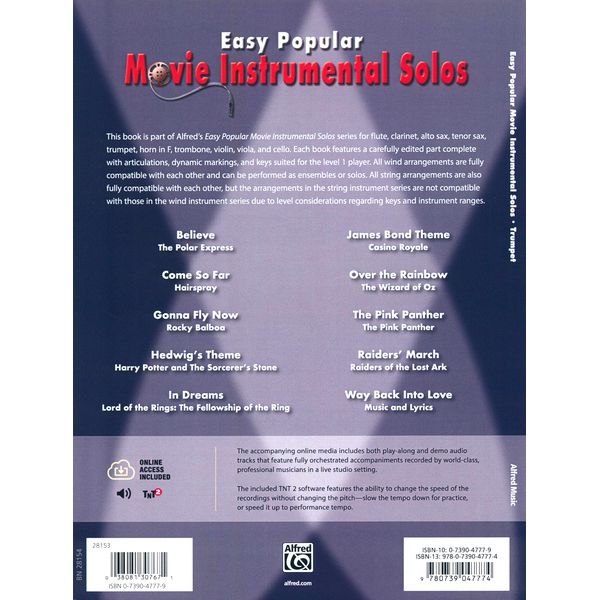 Alfred Music Publishing Movie Instrumental Solos (Trp)
