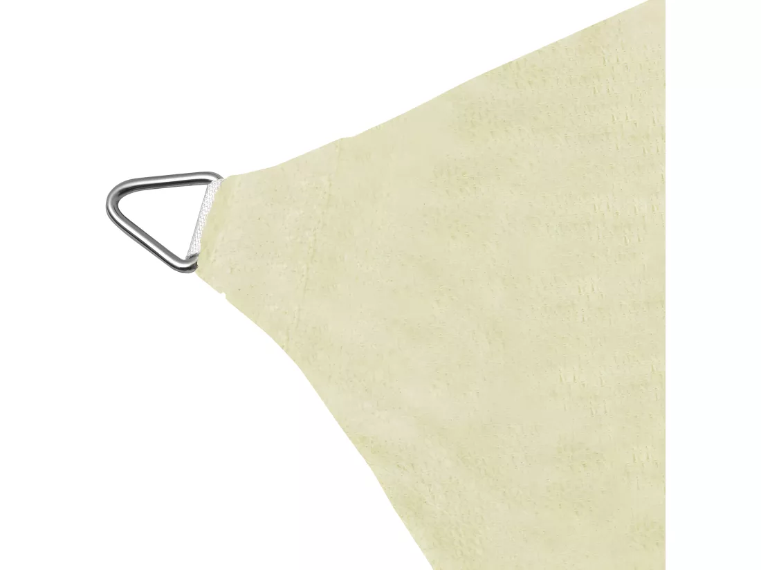 Voile d'ombrage en PEHD carré 3,6 x 3,6 m Crème