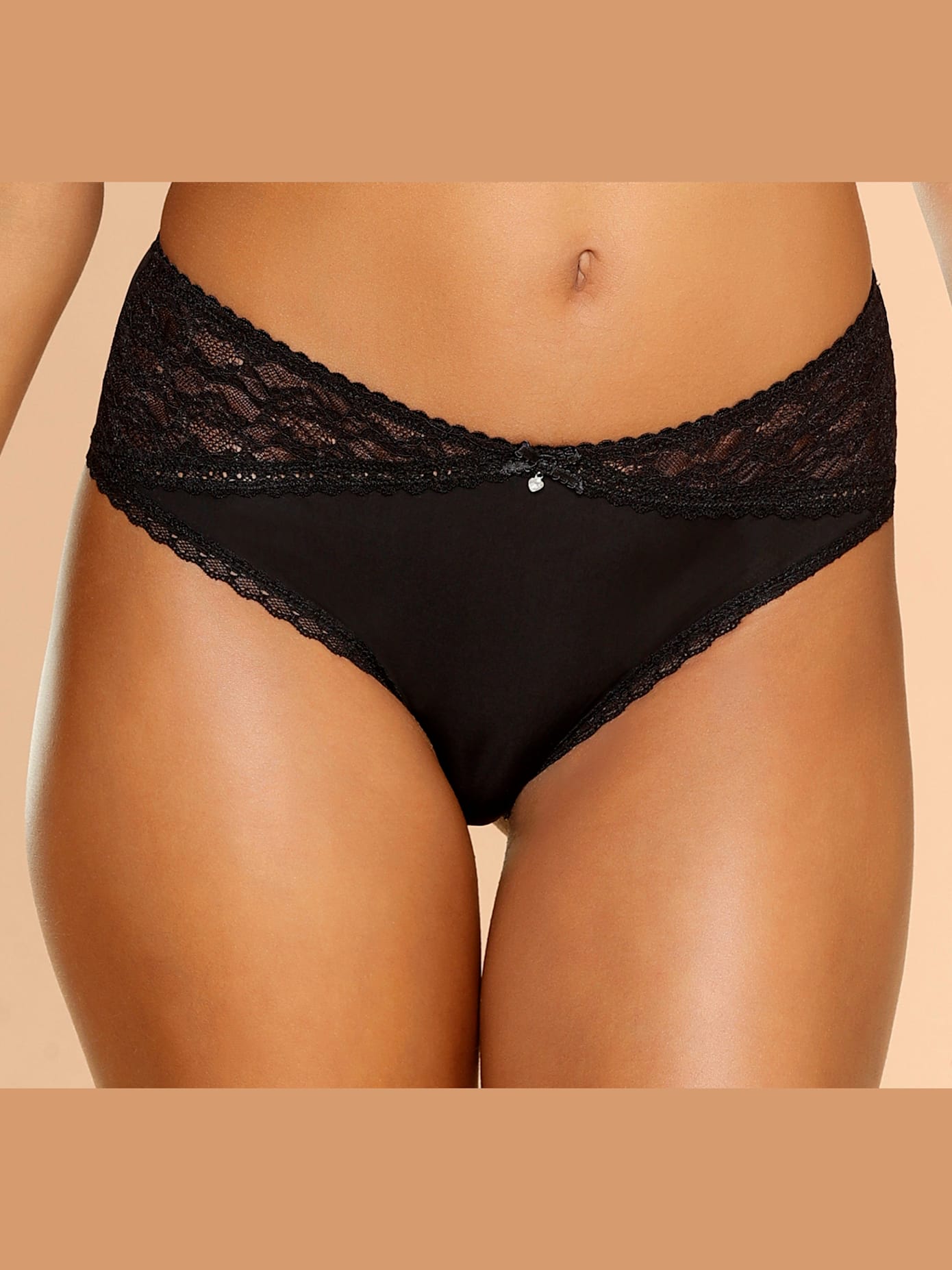 Panty féminin en mélange de matières agréablement doux