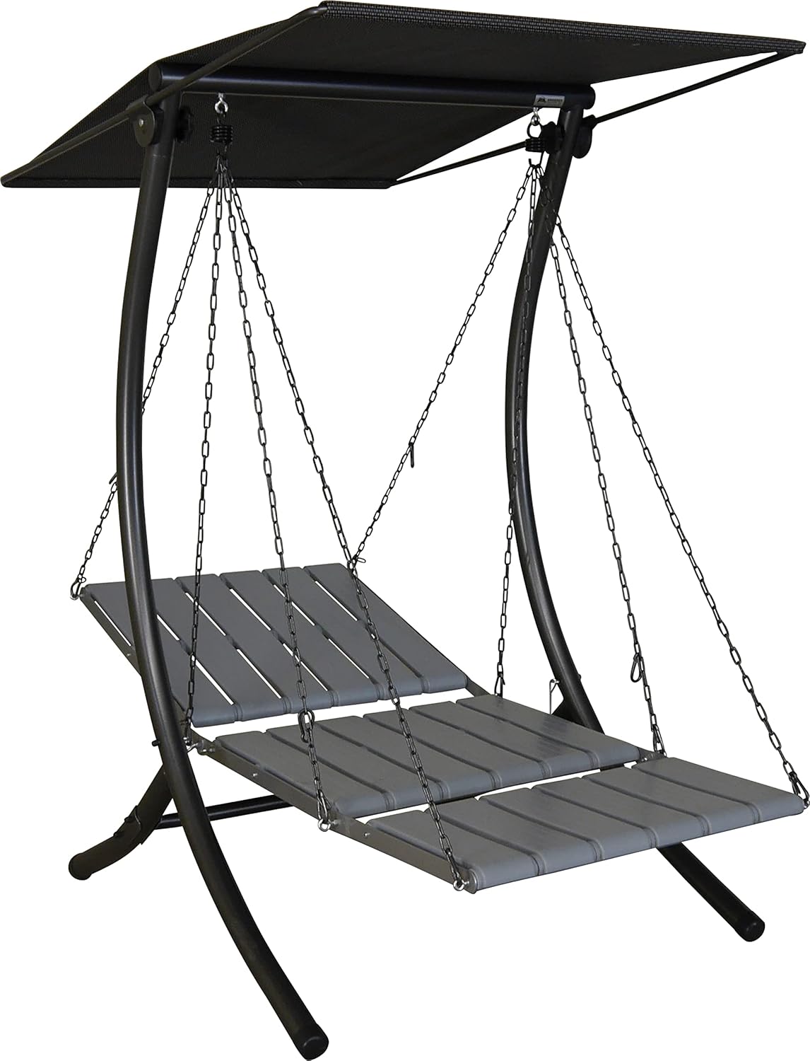 Angerer Freizeitmöbel GmbH Hollywoodschaukel 1-Sitzer Luxus Smart - Gartenschaukel Made in Germany - Schaukel zum Sitzen, Liegen und Entspannen - inklusive Bett-Funktion - einfache Montage (Hellgrün)