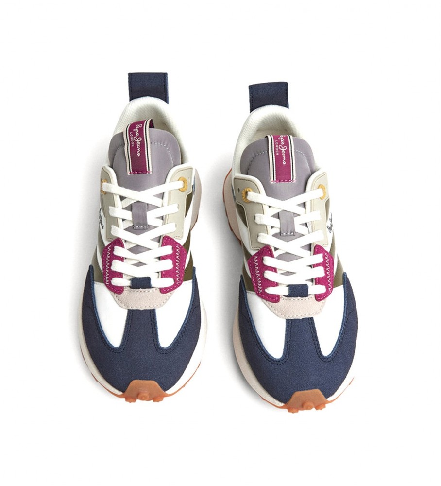 Tênis Pepe Jeans Lucky Grand de couro multicolorido