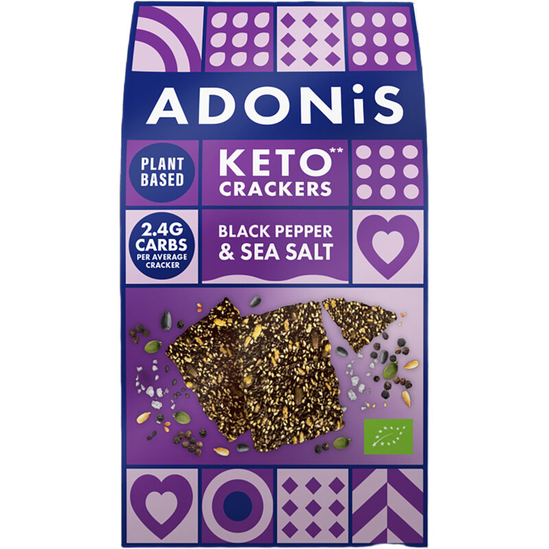 Adonis Keto cackers black pepper & sea salt