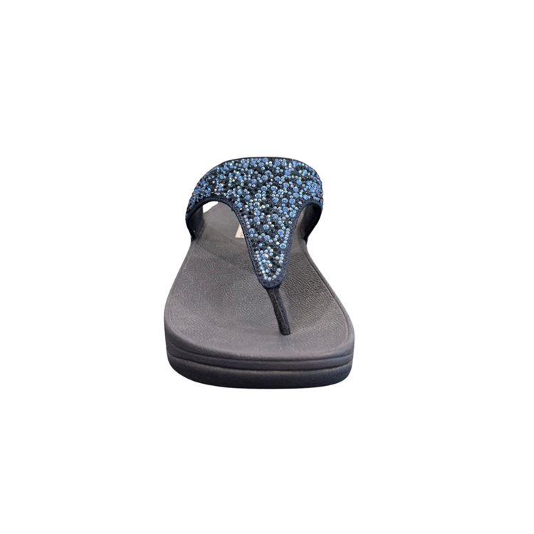 FitFlop Lulu Crystal Mix Toe-Post Midnight Navy JE3/399