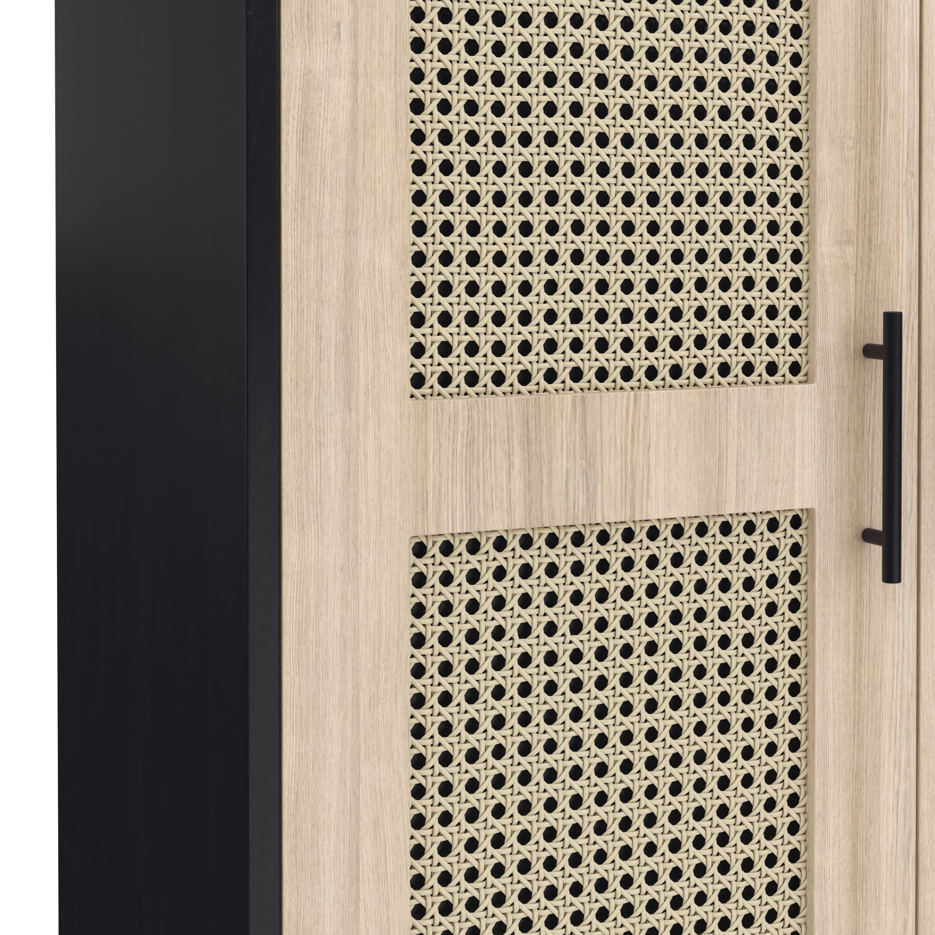 Hochschrank ALDO 70 x 150 cm schwarz/hellbraun