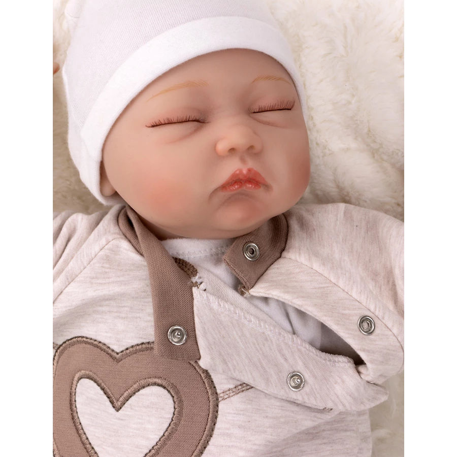 Baby Sweets Schlafanzug Patchwork Herzen beige
