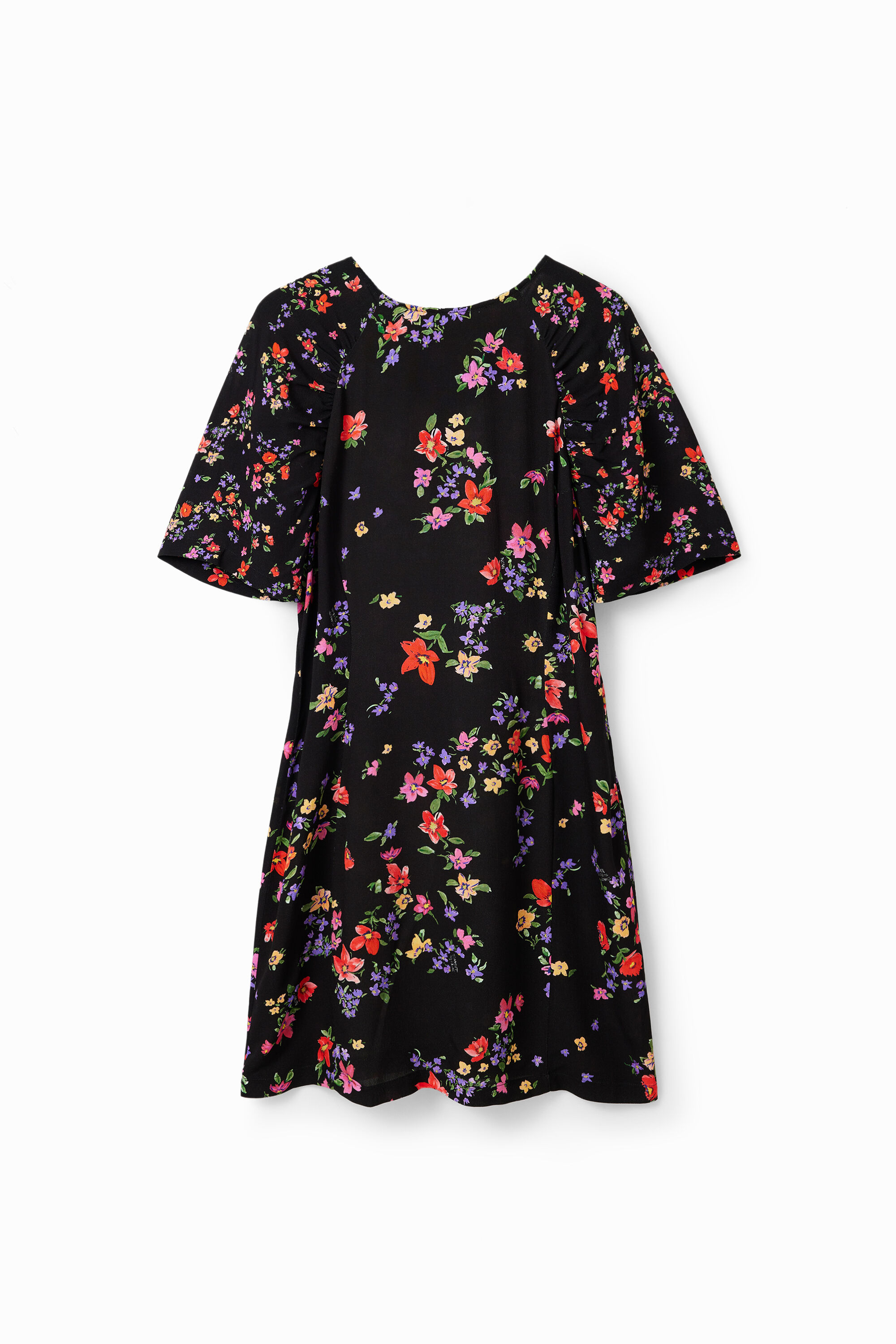 Robe courte fleurs