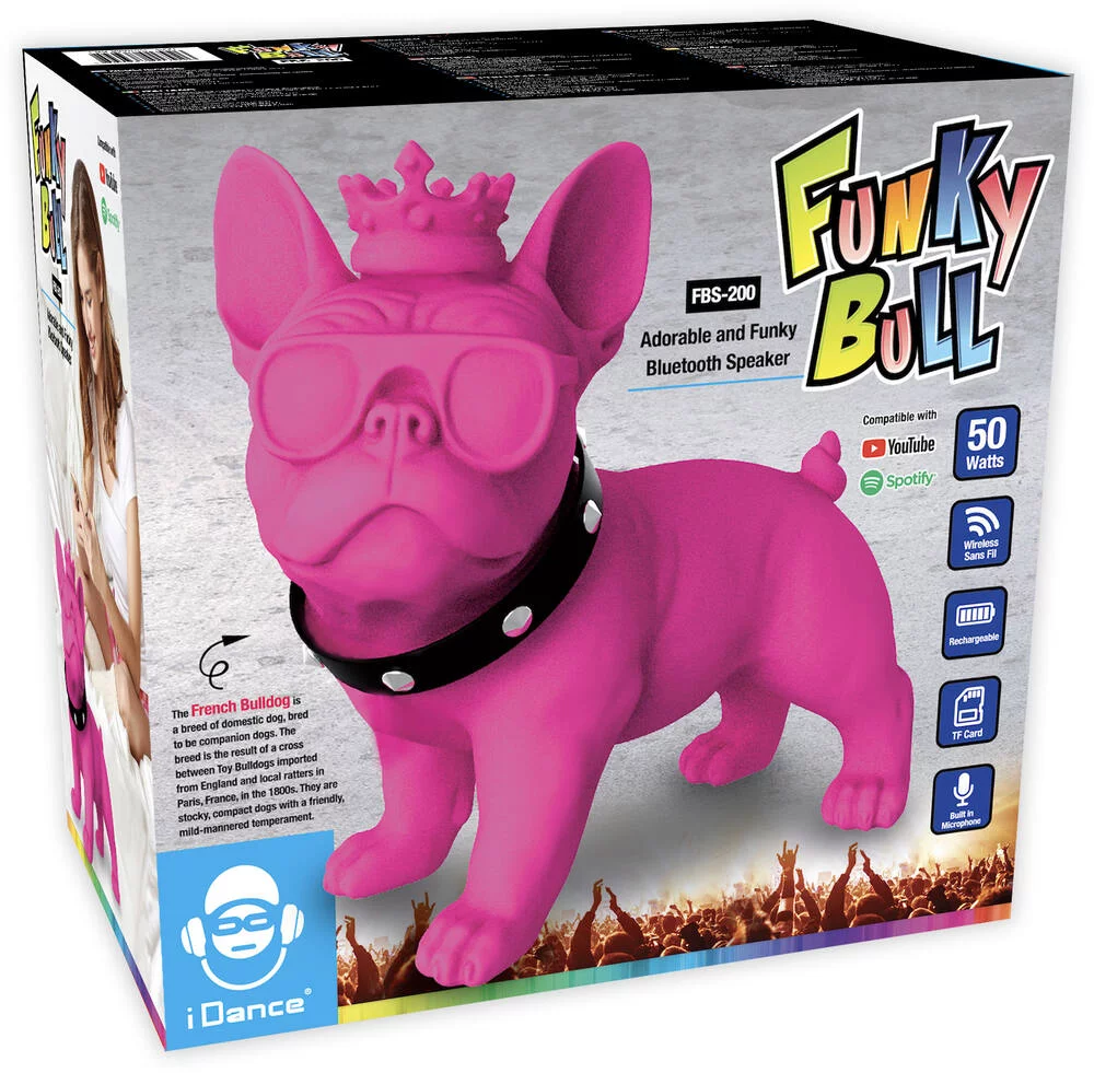 ENCEINTE BLUETOOTH FUNKY BULL ROSE