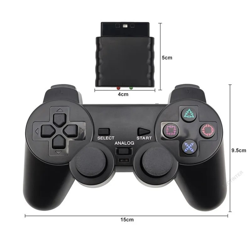 Doubleshock 2 Wireless Game Controller für Sony PlayStation 2 PS2 - Schwarz