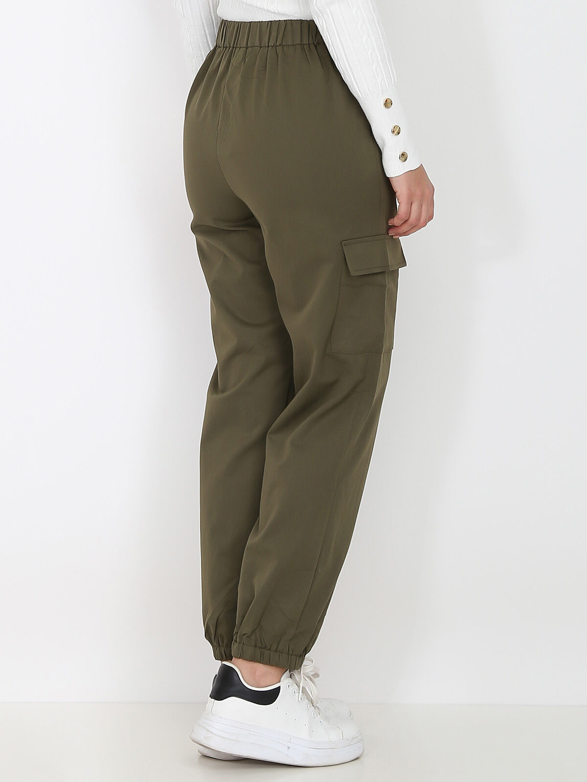 Pantalon cargo- Kaki