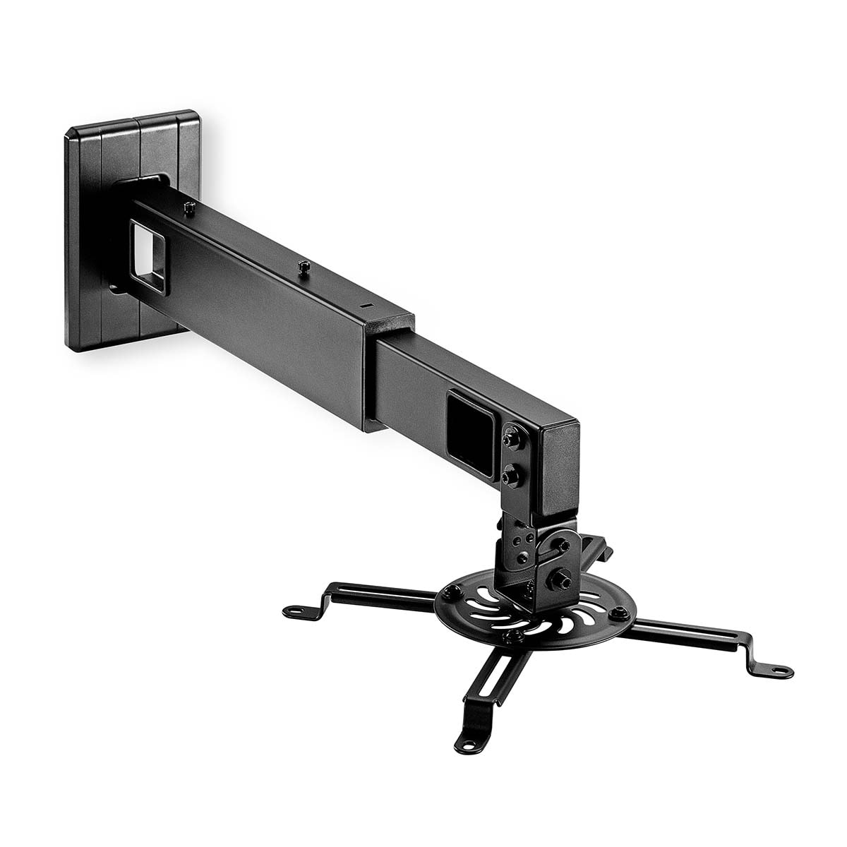 Nedis projektor Mount | Fullbevegelig | 15 kg | Roterbar | Tiltbar | Stål | Sort
