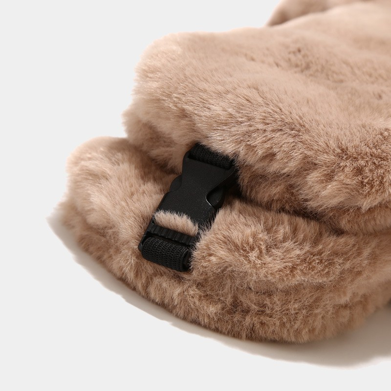 Unisex Fliegermütze Plüsch Pilotenmütze Winter Mütze (One Size) - Grau