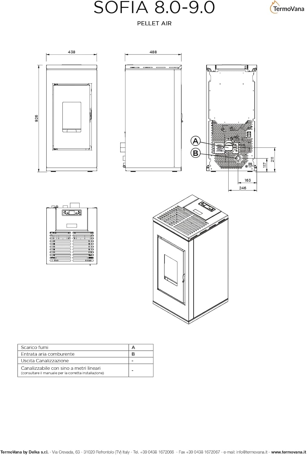 Pelletofen BIO SOFIA 9.0-9kW - luftdicht - A+ - Pelletlast 22 kg (Anthrazit Chrom)