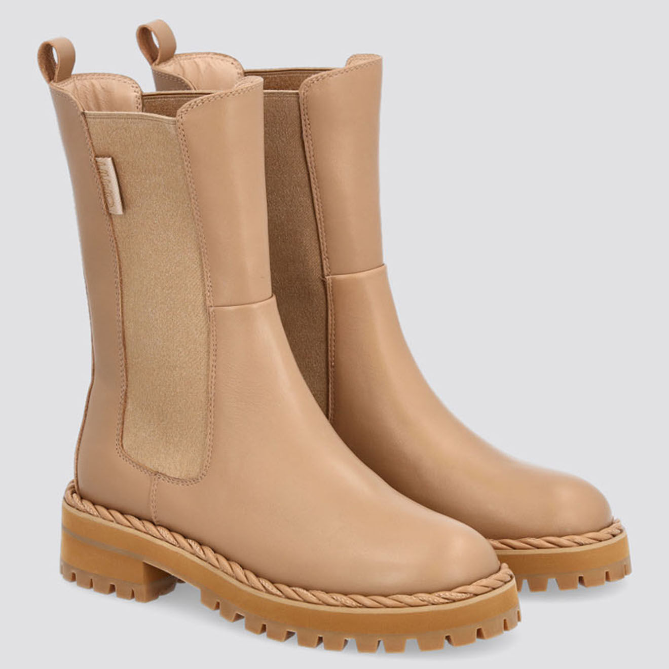 Liu-Jo Chelsea Boots en Cuir Onna beiges