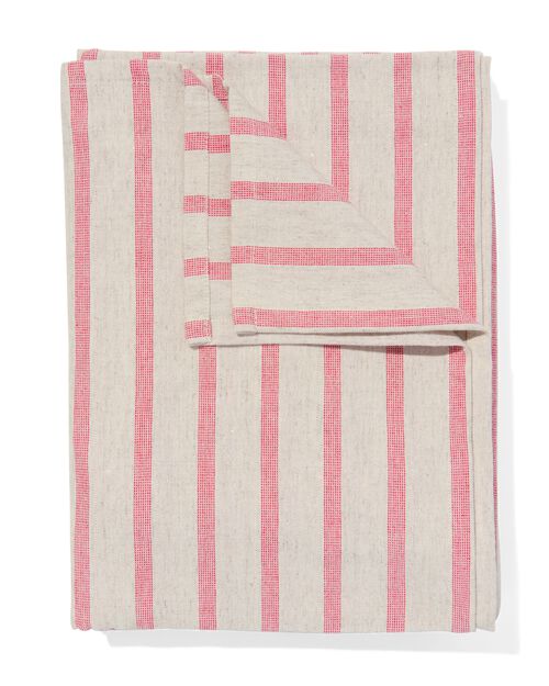 nappe avec rayures 140x240 coton avec lin
