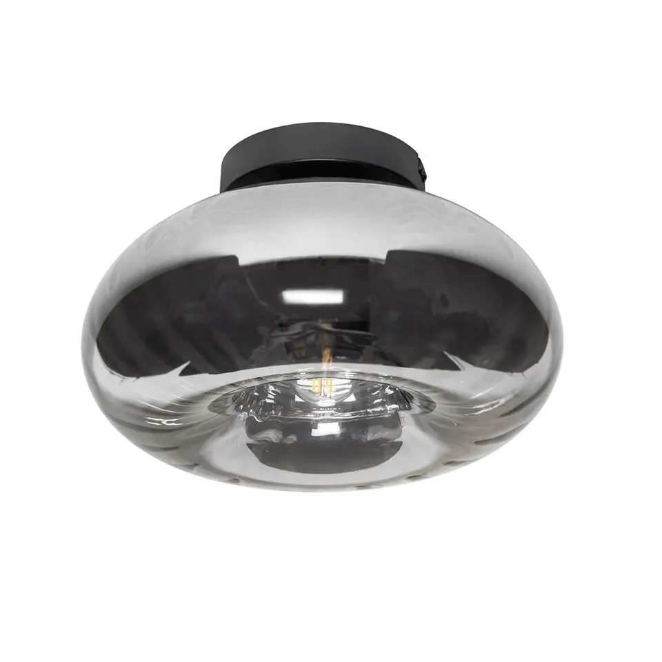 Qazqa plafondlampen ayesha zwart e27