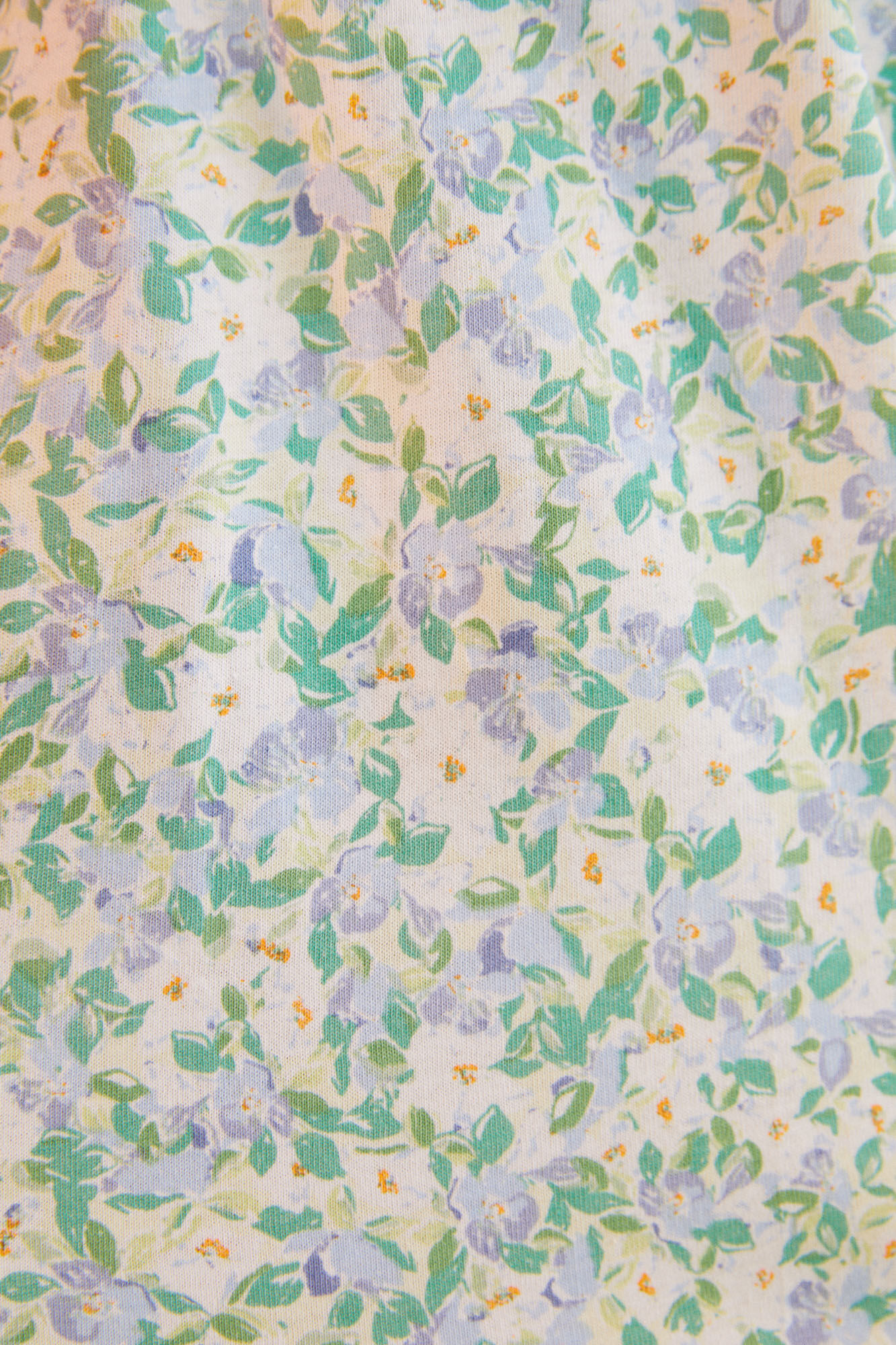 Pijama curto, 100% algodão, estampa floral verde - verde