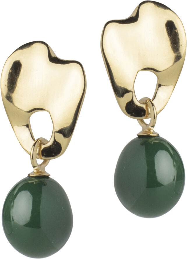 ENAMEL Copenhagen Earrings, Aida Petrol green