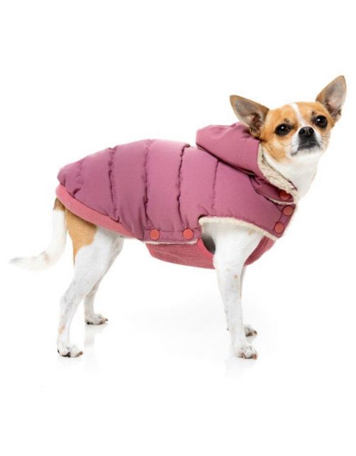 Fuzzyard Hondenjas Essential Puffer Delicaat Roze - Hondenkleding